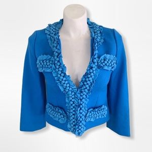 J Crew Astrid Berry Blue wool blazer jacket